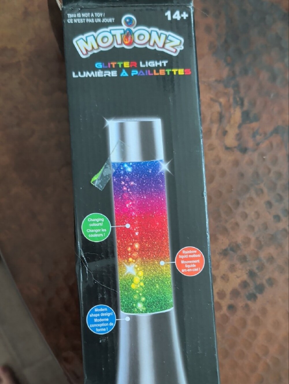 Glitter LED Lava Lamp - Changes Colors - Picture 8 of 9